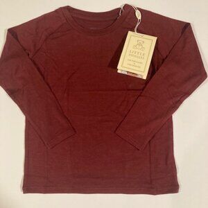 NWT Little Snuggles Charlie's Project Burgundy Bamboo Raglan Long Sleeve Tee